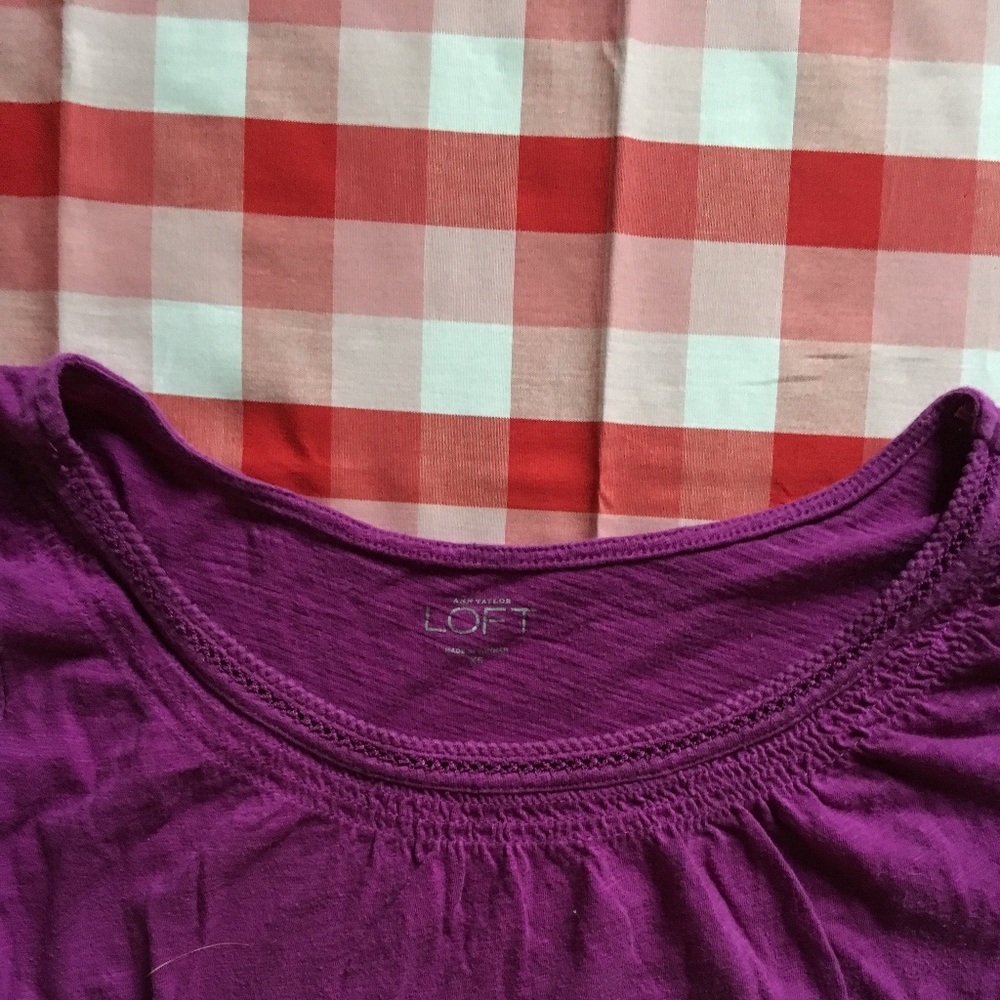 ANN TAYLOR | LOFT elegant Purple top